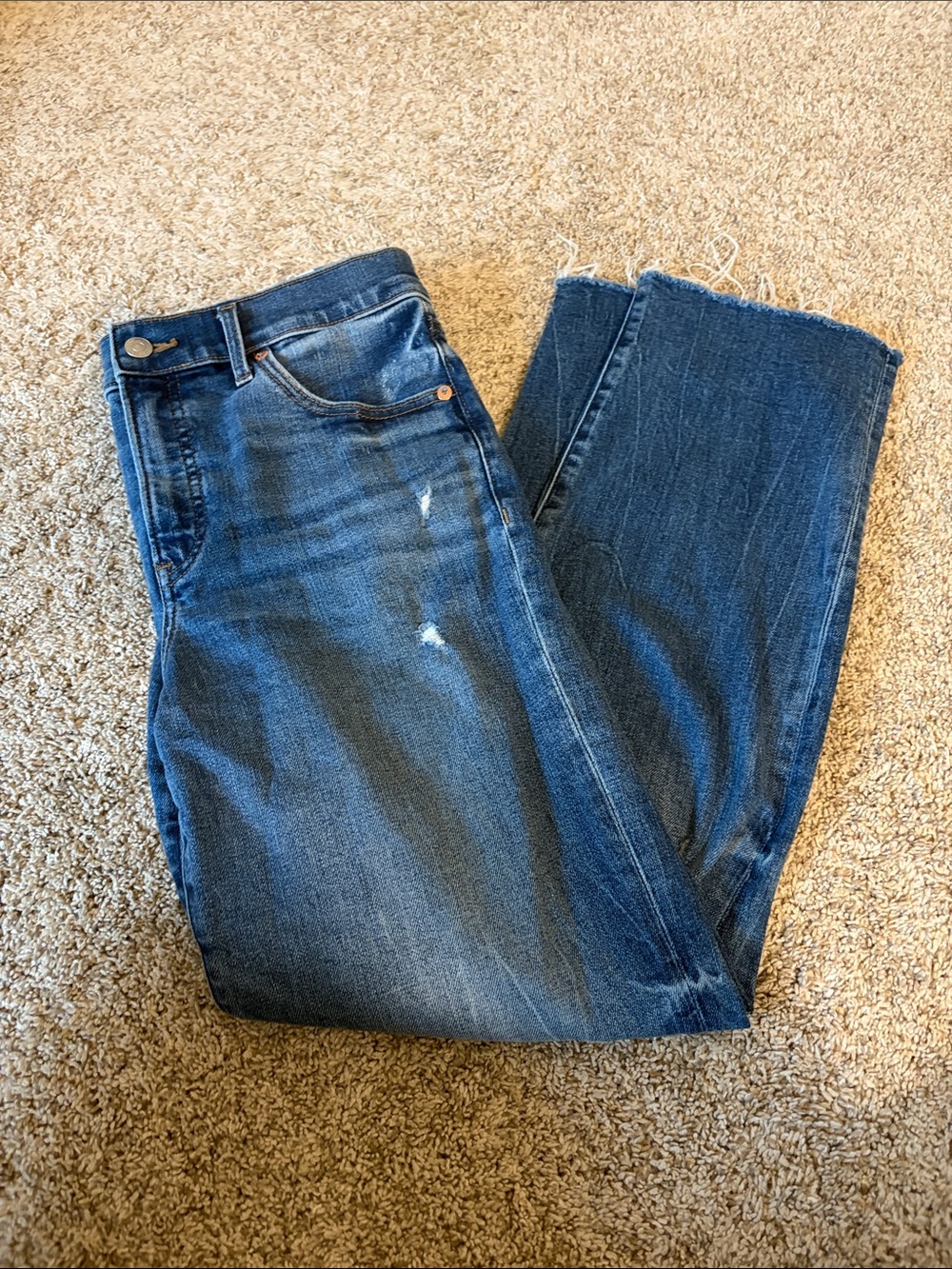 Express straight ankle high rise jeans